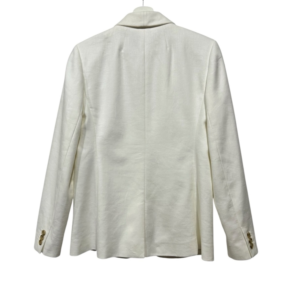 J. Crew Parke Blazer White Linen Classic Tailored Old Money Minimalist Fitted 6 - Picture 10 of 12